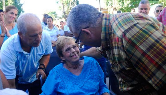 Norma Porras durante el acto por el 60 aniversario del combate de Goicuria. Foto: Agustín Borrego Torres