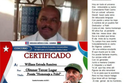 Concurso en Gambia sobre Fidel Castro