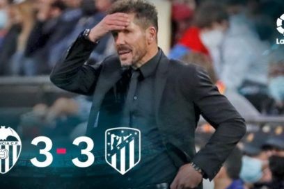 Resultados: El Valencia remontó desventaja de dos y empató a 3 con el Atlético de Madrid en Mestalla, mientras que el Villarreal venció 1-0 al Getafe. En Inglaterra, Everton y Tottenham igualaron sin goles y el Arsenal derrotó 1-0 al Watford.