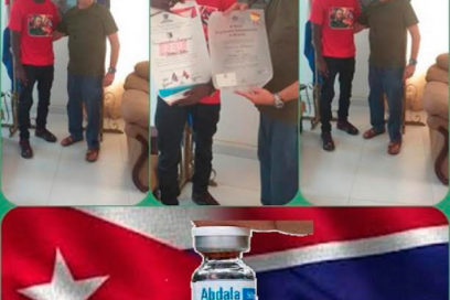 Gracias infinita Cuba por la vacuna Abdala que está en mi hombro