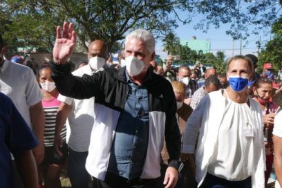 Visita presidente de Cuba comunidad El condado, en Santa Clara (+ Fotos y Video)