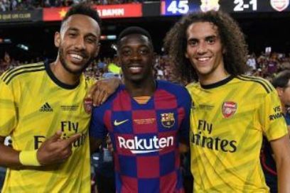 Hablan de posible trueque Dembélé-Aubameyang.