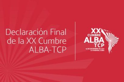 Declaración final de la XX Cumbre del ALBA-TCP