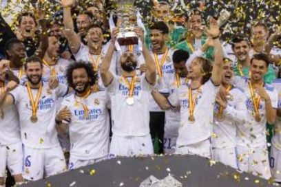 El Real Madrid se convirtió hoy en el campeón de la Supercopa de España, tras derrotar 2-0 al Athletic Club de Bilbao. Luka Modric abrió el marcador con un golazo desde el borde del área y Benzema anotó el segundo tanto desde el punto de penalti.