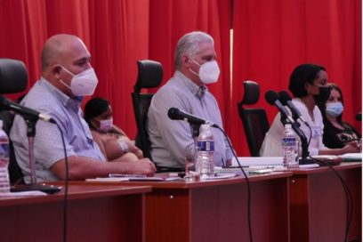 Díaz-Canel en Asamblea de Balance del PCC en municipio de Cienfuegos