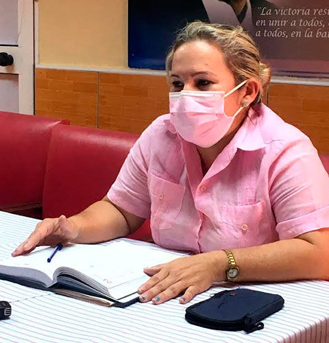 Mayté Yera Santana, secretaria general de la CTC en la provincia de Cienfuegos. Foto: Karla Colarte