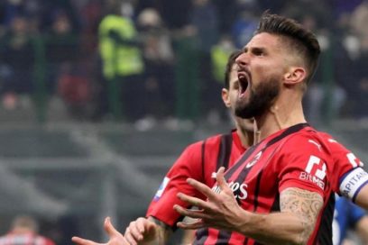 Giroud le da el derbi al Milan contra el Inter (2-1) y pone la Serie A al rojo vivo.