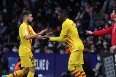 Jordi Alba: «¿Renovar a Dembélé? Creo deberían. En su posición es uno de los mejores del mundo con diferencia. Está motivado y no sé lo que va a hacer, pero ojalá se quede».