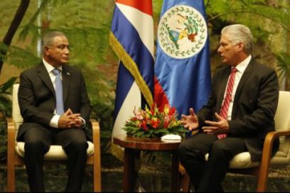Recibió Díaz-Canel al Primer Ministro de Belice
