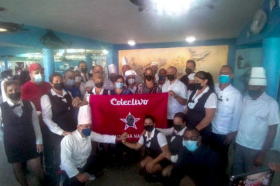 Bandera Vanguardia nacional para restaurante Marinint