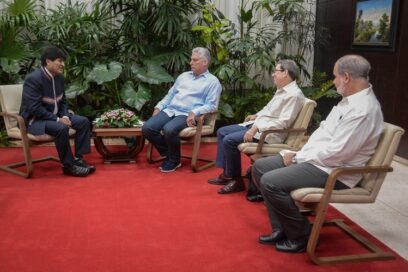 Díaz-Canel a Evo Morales: “Muy contento de que estés aquí”