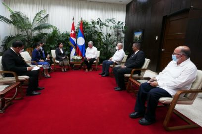 Recibe Díaz-Canel a Presidenta del Tribunal Supremo Popular de Laos