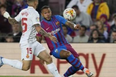 El Barça recupera la sonrisa en el Camp Nou: Con goles de Memphis Depay y Sergio Busquets, el FC Barcelona derrotó hoy 2-1 al Mallorca en el Camp Nou, y se afianza en la segunda posición de la tabla en un partido en el que regresó Ansu Fati.