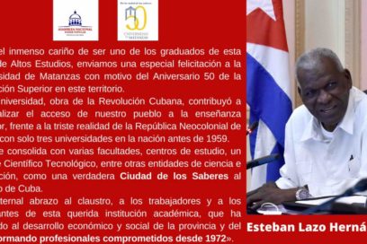 Felicita Esteban Lazo a la Universidad de Matanzas
