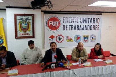La mayor organización sindical ecuatoriana convoca a movilización nacional