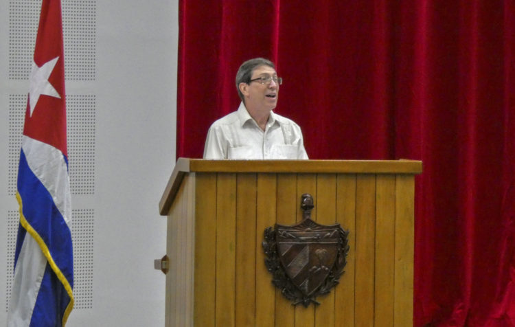 Bruno Rodríguez Parrilla, Canciller de Cuba, realizó una intervención especial. Foto: Heriberto González Brito