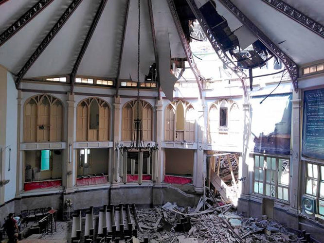 Vista parcial del salón del templo. Foto: Joaquín Hernández Mena