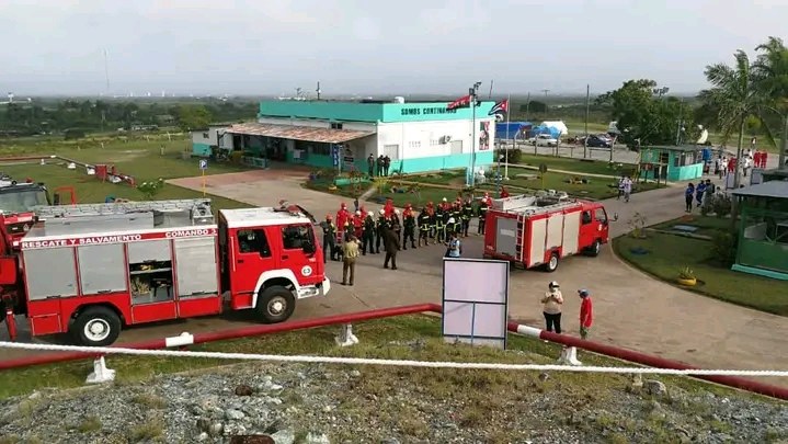 Ejercicio Meteoro 2022 en la Base de Depósito de Gas Licuado Camagüey. Foto: Cortesía de Cupet Camagüey