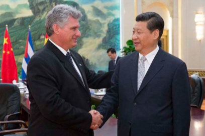 Presidente de Cuba felicita a su homólogo de China