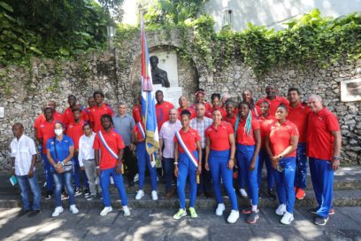 La bandera para nuestras 16 caras al mundial de atletismo