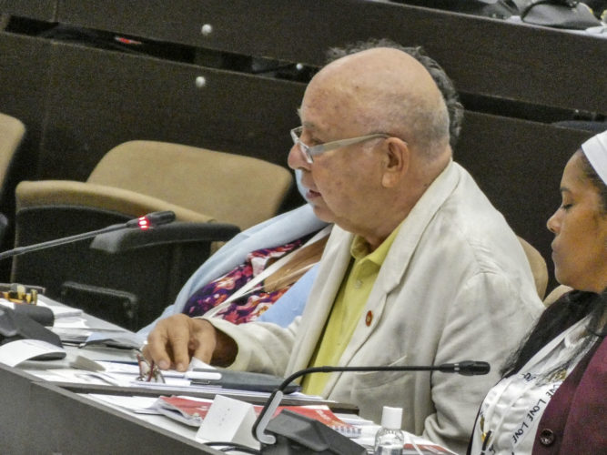 Miguel Barnet, intelectual cubano, expresó su criterio sobre el Proyecto del Código de las Familias. Foto: Heriberto González Brito