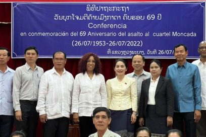 Exponen en Laos agresivas maniobras EEUU para arreciar bloqueo a Cuba (+Fotos)