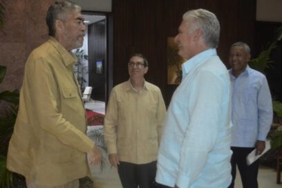 Recibió Díaz-Canel al Secretario General del Partido Movimiento Izquierda Unida, de República Dominicana
