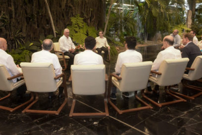 Recibe Díaz-Canel a participantes en diálogos de paz de Colombia