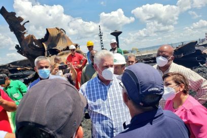 Chequea Díaz-Canel zona siniestrada en Matanzas