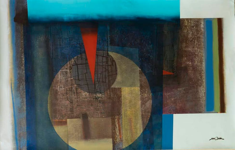 Circulando la pandemia; acrílico sobre lienzo, 95x152cm. 2022. Foto: José Omar Torres