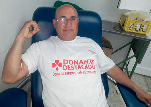 Jesús es uno de los más de 600 matanceros que el domingo acudieron voluntariamente a donar sangre. Foto: Noryis