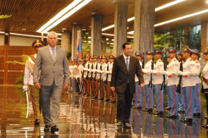 Recibe Díaz-Canel al Primer ministro del Reino de Cambodia (+Fotos)