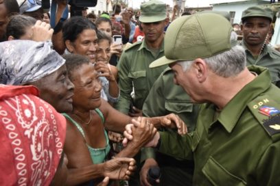 Díaz-Canel en Pinar del Río, su quinta vez tras el paso de Ian