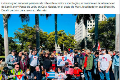Caravana contra bloqueo de EEUU a Cuba honrará a José Martí
