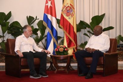Recibió vicepresidente cubano a presidente de Gobierno canario