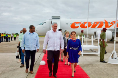 Inicia Presidente Díaz-Canel visita oficial a Belice (+ Fotos)