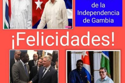 Cuba felicita a Gambia en ocasión del 58 aniversario de su Independencia