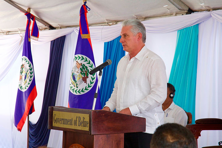 “Belice y Cuba son naciones que han gozado de excelentes relaciones, donde han primado el respeto y la cooperación”, expresó el Presidente cubano. Foto: Alejandro Azcuy