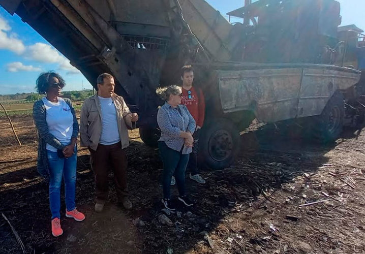 “La zafra continúa y el Melanio necesita caña, pero votar fue nuestro primer compromiso del día”, expresó Oscar Enrique de la Cruz Coll, director de la UBPC Guayos. Foto: Yaima