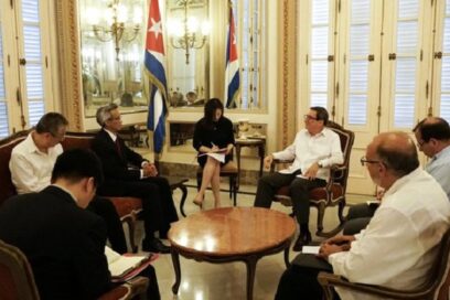 Canciller de Cuba recibió a líder de asociación solidaria de China