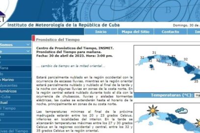 Pronóstico del tiempo para este primero de Mayo