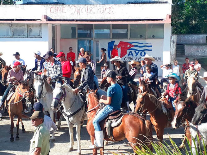 Las tradiciones campesinas protagonizaron la jornada. Foto: Lourdes Rey