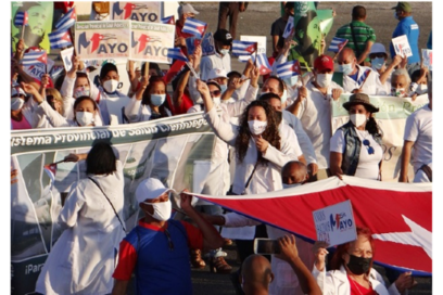 Cienfuegos: iniciarán trabajadores de la salud desfile central el Primero de Mayo