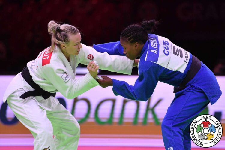 Arnaes Odelín (57 kg), en su tercer campeonato mundial. foto: IJF