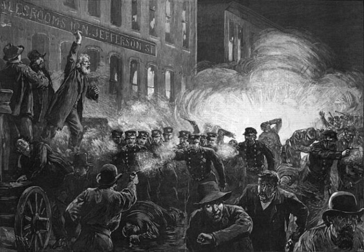 This is how the press reflected the events in Haymarket Square for which the Chicago martyrs were accused.