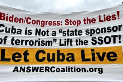 Llamado por Cuba frente a la Casa Blanca