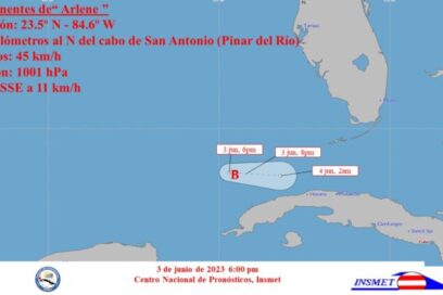 Arlene se disipa sobre el sudeste del golfo de México