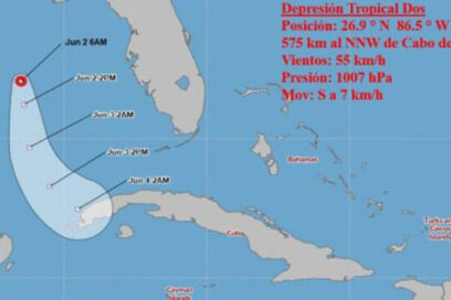 Aviso 2: Depresión tropical va lentamente al sur
