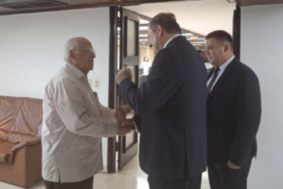 Recibe vice primer ministro cubano a canciller de Belarús (+Fotos)