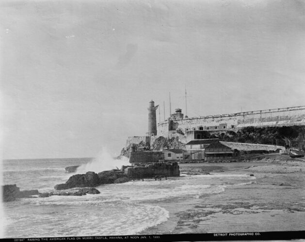 Castillo de los Tres Reyes de El Morro el 1 de enero de 1899. Foto: Detroit Photographic Company, Biblioteca del Congreso de Estados Unidos